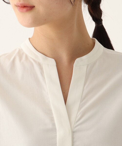 OPAQUE.CLIP（オペークドットクリップ）の「◆フレアスリーブ スキッパーシャツ【WEB限定サイズ】（シャツ/ブラウス・レディース・ブラック/ベージュ/グリーン/ホワイト系/ブルー系5/オレンジ系9・40/38/36）」の10枚目の写真