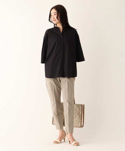 OPAQUE.CLIP（オペークドットクリップ）の「◆フレアスリーブ スキッパーシャツ【WEB限定サイズ】（シャツ/ブラウス・レディース・ブラック/ベージュ/グリーン/ホワイト系/ブルー系5/オレンジ系9・40/38/36）」の19枚目の写真