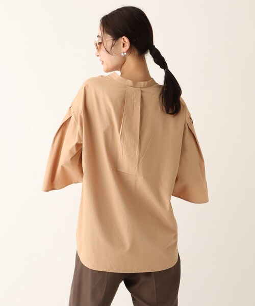 OPAQUE.CLIP（オペークドットクリップ）の「◆フレアスリーブ スキッパーシャツ【WEB限定サイズ】（シャツ/ブラウス・レディース・ブラック/ベージュ/グリーン/ホワイト系/ブルー系5/オレンジ系9・40/38/36）」の21枚目の写真