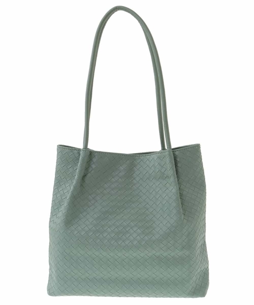 OFUON le MK（オフオンルエムケー）の「フェイクレザートートバッグ（トートバッグ・レディース・ミント/ブラック・38）」の5枚目の写真