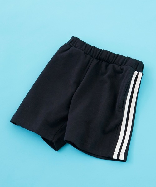 SHISKY（シスキー）の「SHISKY / シスキー 裏毛 リラックス ハーフパンツ キッズ（その他パンツ・キッズ・グリーン系/イエロー系/オレンジ系/ロイヤルブルー/チャコール/ブラック系/イエロー/ブラウン系/ピンク系/ブラック/グリーン/オレンジ/杢グレー/ピンク/モカ/グレー系/ベージュ/ベージュ系/ブルー系/グレー系1・110/130/140/150/160/120）」の3枚目の写真