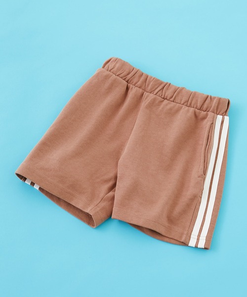 SHISKY（シスキー）の「SHISKY / シスキー 裏毛 リラックス ハーフパンツ キッズ（その他パンツ・キッズ・グリーン系/イエロー系/オレンジ系/ロイヤルブルー/チャコール/ブラック系/イエロー/ブラウン系/ピンク系/ブラック/グリーン/オレンジ/杢グレー/ピンク/モカ/グレー系/ベージュ/ベージュ系/ブルー系/グレー系1・110/130/140/150/160/120）」の9枚目の写真