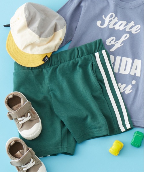 SHISKY（シスキー）の「SHISKY / シスキー 裏毛 リラックス ハーフパンツ キッズ（その他パンツ・キッズ・グリーン系/イエロー系/オレンジ系/ロイヤルブルー/チャコール/ブラック系/イエロー/ブラウン系/ピンク系/ブラック/グリーン/オレンジ/杢グレー/ピンク/モカ/グレー系/ベージュ/ベージュ系/ブルー系/グレー系1・110/130/140/150/160/120）」の13枚目の写真