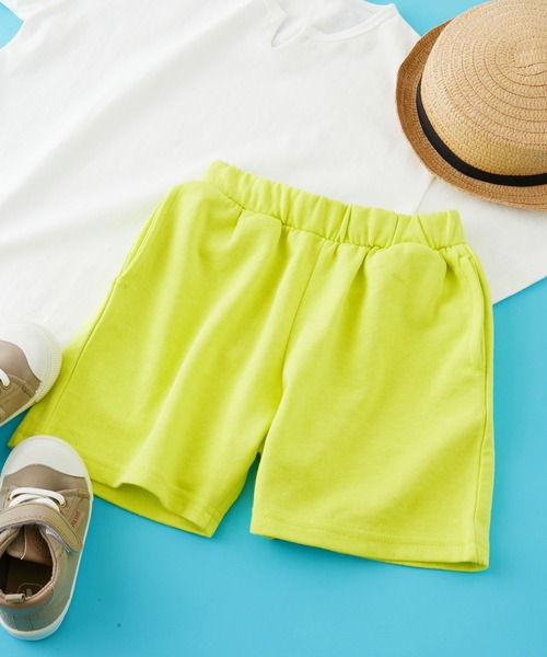 SHISKY（シスキー）の「SHISKY / シスキー 裏毛 リラックス ハーフパンツ キッズ（その他パンツ・キッズ・グリーン系/イエロー系/オレンジ系/ロイヤルブルー/チャコール/ブラック系/イエロー/ブラウン系/ピンク系/ブラック/グリーン/オレンジ/杢グレー/ピンク/モカ/グレー系/ベージュ/ベージュ系/ブルー系/グレー系1・110/130/140/150/160/120）」の16枚目の写真