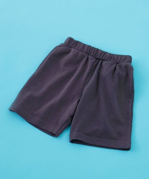 SHISKY（シスキー）の「SHISKY / シスキー 裏毛 リラックス ハーフパンツ キッズ（その他パンツ・キッズ・グリーン系/イエロー系/オレンジ系/ロイヤルブルー/チャコール/ブラック系/イエロー/ブラウン系/ピンク系/ブラック/グリーン/オレンジ/杢グレー/ピンク/モカ/グレー系/ベージュ/ベージュ系/ブルー系/グレー系1・110/130/140/150/160/120）」の5枚目の写真