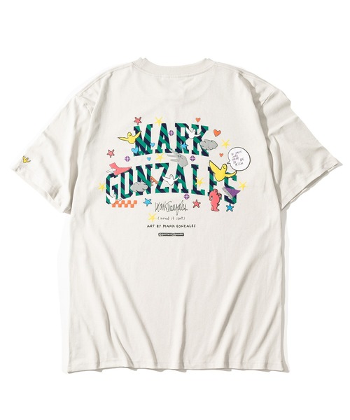 (What it isNt)ART BY MARKGONZALES(ワットイットイズント)の「【(What it isNt) ART BY MARK GONZALES/ワットイズイズント マークゴンザレス】アートデザインバックプリントTシャツ/ワンポイント/ビッグシルエット(Tシャツ/カットソー・メンズ・ライトグリーン/ブラック/ホワイト/ブルー/グレー・L/XL/M)」の6枚目の写真