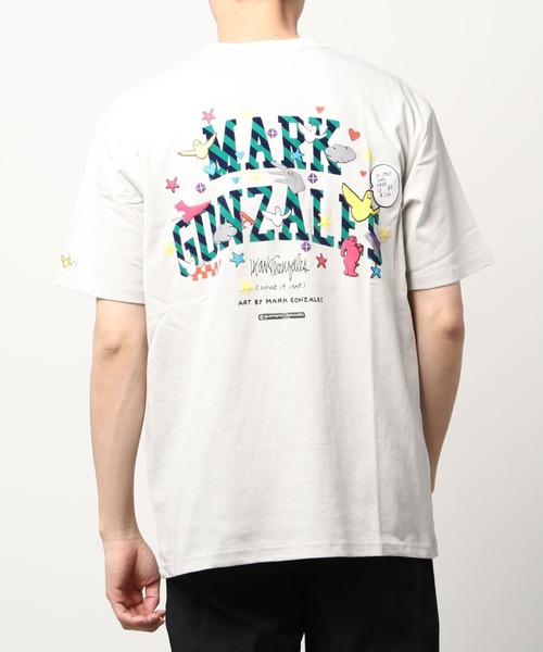 (What it isNt)ART BY MARKGONZALES(ワットイットイズント)の「【(What it isNt) ART BY MARK GONZALES/ワットイズイズント マークゴンザレス】アートデザインバックプリントTシャツ/ワンポイント/ビッグシルエット(Tシャツ/カットソー・メンズ・ライトグリーン/ブラック/ホワイト/ブルー/グレー・L/XL/M)」の8枚目の写真