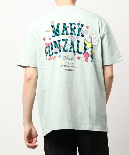 (What it isNt)ART BY MARKGONZALES(ワットイットイズント)の「【(What it isNt) ART BY MARK GONZALES/ワットイズイズント マークゴンザレス】アートデザインバックプリントTシャツ/ワンポイント/ビッグシルエット(Tシャツ/カットソー・メンズ・ライトグリーン/ブラック/ホワイト/ブルー/グレー・L/XL/M)」の11枚目の写真