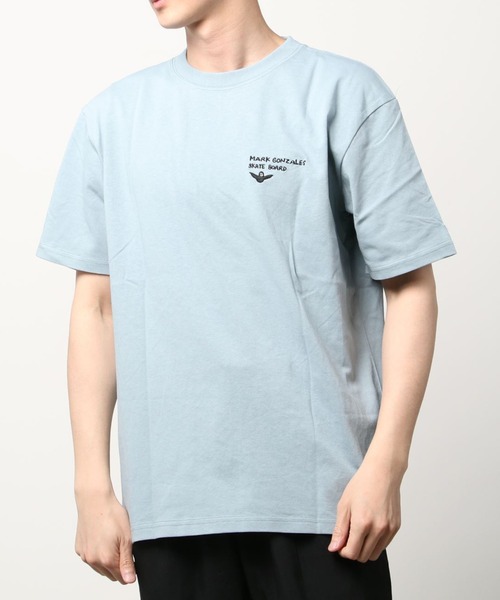 (What it isNt)ART BY MARKGONZALES(ワットイットイズント)の「【(What it isNt) ART BY MARK GONZALES/ワットイズイズント マークゴンザレス】アートデザインバックプリントTシャツ/ワンポイント/ビッグシルエット(Tシャツ/カットソー・メンズ・ライトグリーン/ブラック/ホワイト/ブルー/グレー・L/XL/M)」の15枚目の写真