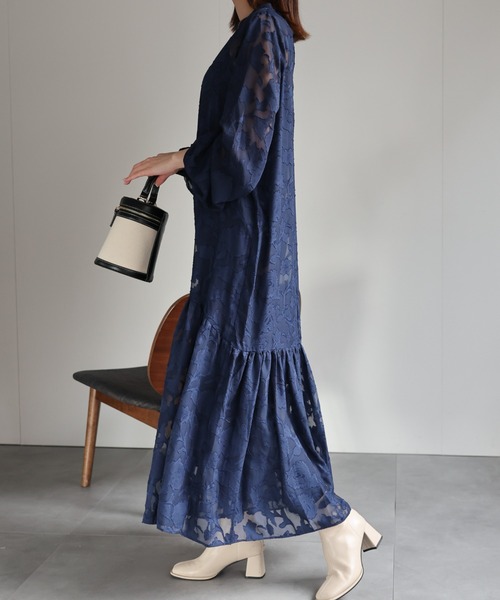 セール】新柄登場【選べる柄】フラワーティアードワンピース（インナー