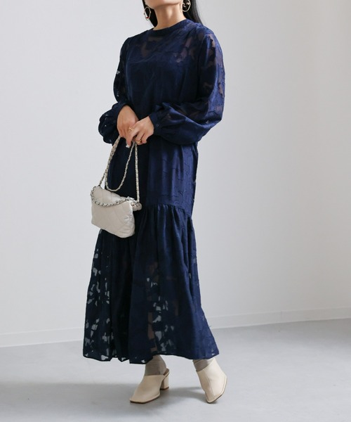 sakishimatokyo(サキシマトーキョー)の「新柄登場【選べる柄】フラワーティアードワンピース(インナーSET)/オケージョン/結婚式(ドレス・レディース・ブラック/アイボリー/スモークピンク/ネイビー/グリーン系その他/ブラック系その他/グレー系その他・M/FREE/フリー/S)」の18枚目の写真