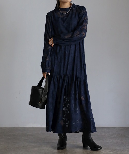 sakishimatokyo(サキシマトーキョー)の「新柄登場【選べる柄】フラワーティアードワンピース(インナーSET)/オケージョン/結婚式(ドレス・レディース・ブラック/アイボリー/スモークピンク/ネイビー/グリーン系その他/ブラック系その他/グレー系その他・M/FREE/フリー/S)」の22枚目の写真