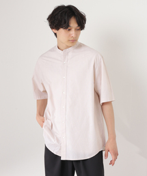 END ON END COTTON バンドカラー半袖シャツ
