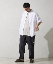 END ON END COTTON バンドカラー半袖シャツ