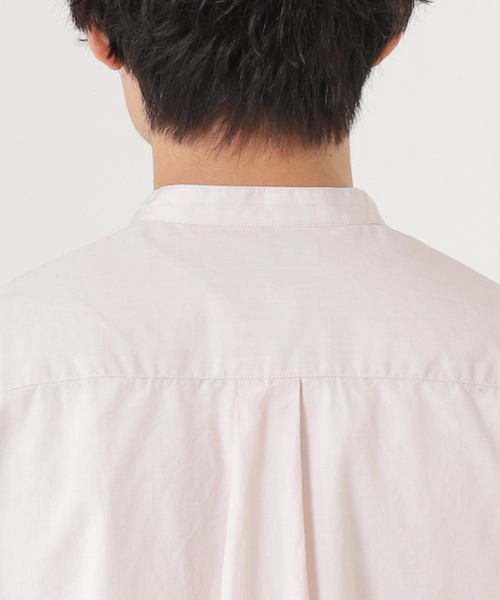 JOURNAL STANDARD relume（ジャーナルスタンダード　レリューム）の「END ON END COTTON バンドカラー半袖シャツ（シャツ/ブラウス・メンズ・ホワイト/ライトグレー/ベージュ/ブルー・MEDIUM/LARGE）」の20枚目の写真
