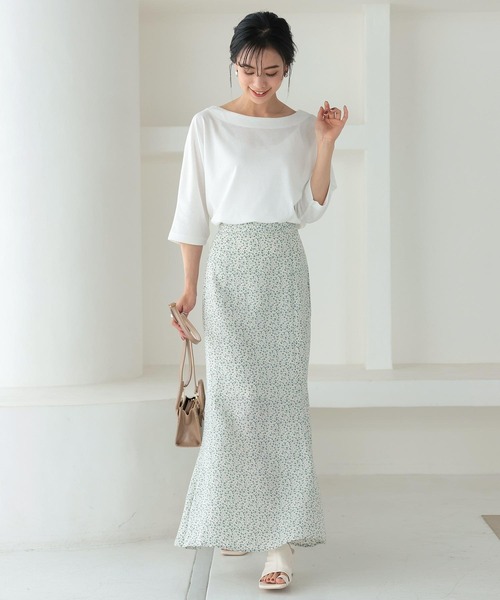 KOBE LETTUCE（コウベレタス）の「小花柄フレアスカート（スカート・レディース・アイボリー/ブラック・FREE）」の11枚目の写真