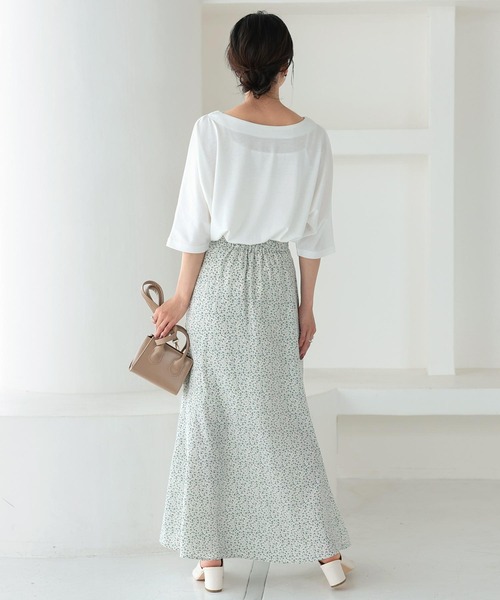 KOBE LETTUCE（コウベレタス）の「小花柄フレアスカート（スカート・レディース・アイボリー/ブラック・FREE）」の5枚目の写真