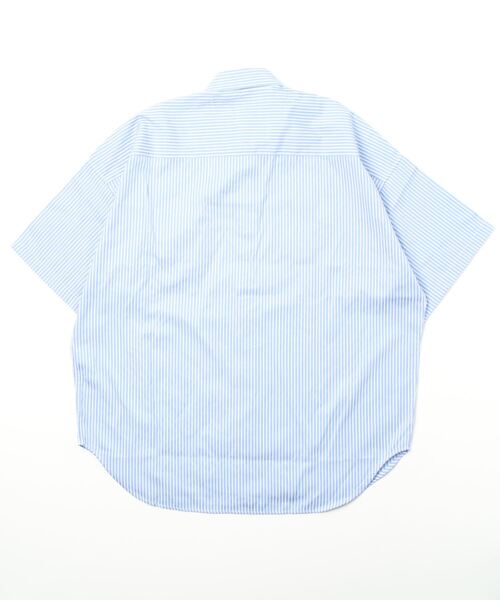 JOHN'S CLOSET（ジョンズクローゼット）の「【i】ブロードストライプワッペンビッグサイズシャツ（シャツ/ブラウス・メンズ・ブラック/サックスブルー/パープル・MEDIUM/LARGE/X-LARGE）」の13枚目の写真