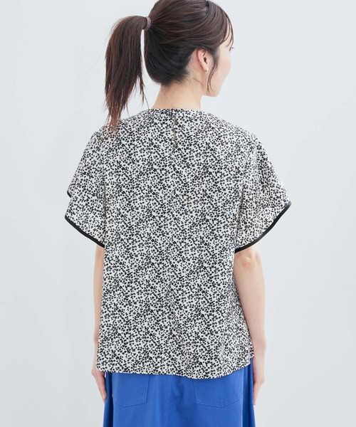 VIS（ビス）の「花柄＆無地スタンドネックパイピングスリーブブラウス（シャツ/ブラウス・レディース・ホワイト系その他/ブルー系その他/キナリ/ブラウン系その他2・FREE）」の21枚目の写真