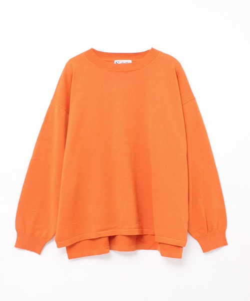 RNA-N（アールエヌエーエヌ）の「K2583 コットンヤーンオーバーサイズプルオーバー（ニット/セーター・レディース・オレンジ/グリーン/グレイッシュベージュ/キナリ・MEDIUM）」の4枚目の写真