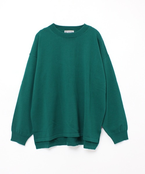 RNA-N（アールエヌエーエヌ）の「K2583 コットンヤーンオーバーサイズプルオーバー（ニット/セーター・レディース・オレンジ/グリーン/グレイッシュベージュ/キナリ・MEDIUM）」の3枚目の写真