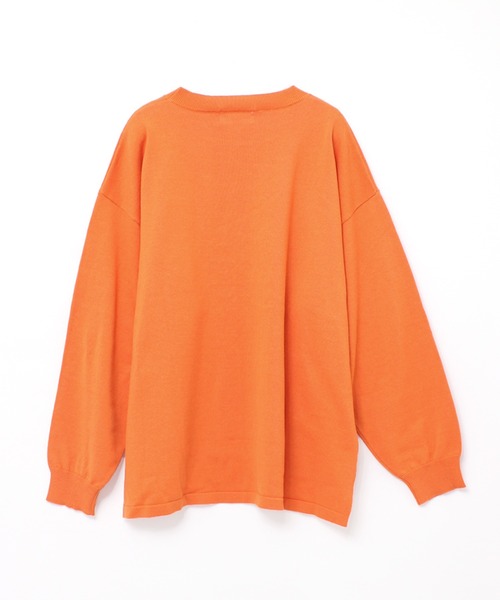 RNA-N（アールエヌエーエヌ）の「K2583 コットンヤーンオーバーサイズプルオーバー（ニット/セーター・レディース・オレンジ/グリーン/グレイッシュベージュ/キナリ・MEDIUM）」の5枚目の写真