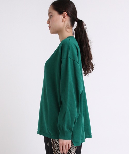 RNA-N（アールエヌエーエヌ）の「K2583 コットンヤーンオーバーサイズプルオーバー（ニット/セーター・レディース・オレンジ/グリーン/グレイッシュベージュ/キナリ・MEDIUM）」の7枚目の写真