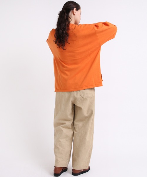 RNA-N（アールエヌエーエヌ）の「K2583 コットンヤーンオーバーサイズプルオーバー（ニット/セーター・レディース・オレンジ/グリーン/グレイッシュベージュ/キナリ・MEDIUM）」の17枚目の写真