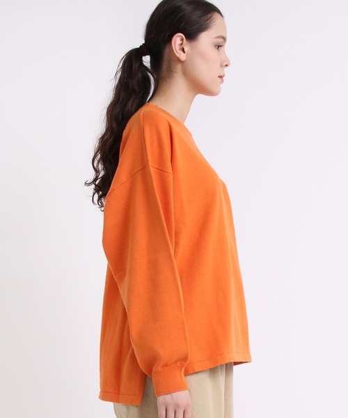 RNA-N（アールエヌエーエヌ）の「K2583 コットンヤーンオーバーサイズプルオーバー（ニット/セーター・レディース・オレンジ/グリーン/グレイッシュベージュ/キナリ・MEDIUM）」の13枚目の写真