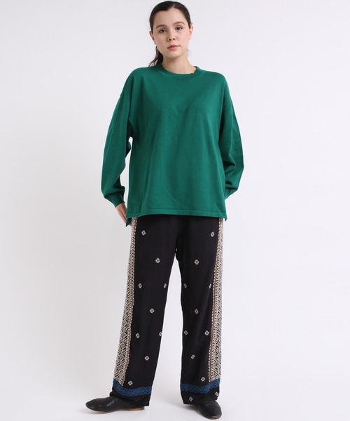 RNA-N（アールエヌエーエヌ）の「K2583 コットンヤーンオーバーサイズプルオーバー（ニット/セーター・レディース・オレンジ/グリーン/グレイッシュベージュ/キナリ・MEDIUM）」の9枚目の写真