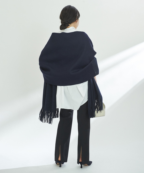 plage チェックスリットパンツ　(34) camel plage（プラージュ）の「ストレッチバックスリットパンツ