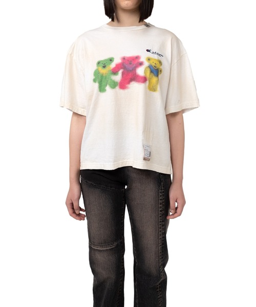 Maison MIHARA YASUHIRO（メゾンミハラヤスヒロ）の「Bear Printed Tee（Tシャツ/カットソー・レディース・ホワイト/ブラック・40/38/36）」の5枚目の写真