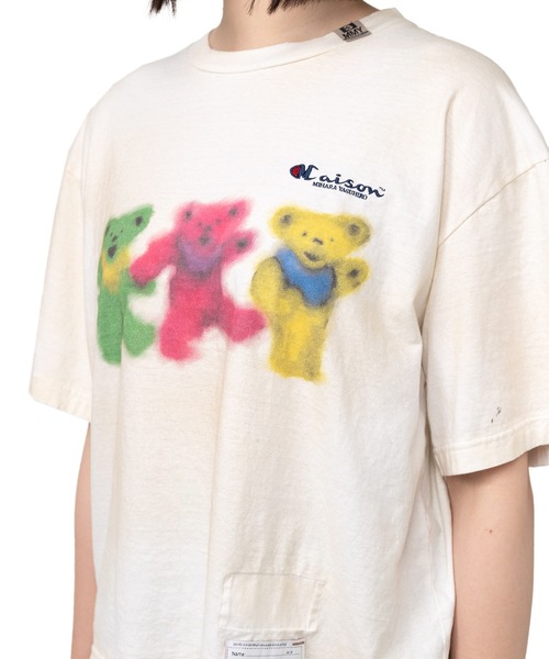 Maison MIHARA YASUHIRO（メゾンミハラヤスヒロ）の「Bear Printed Tee（Tシャツ/カットソー・レディース・ホワイト/ブラック・40/38/36）」の9枚目の写真