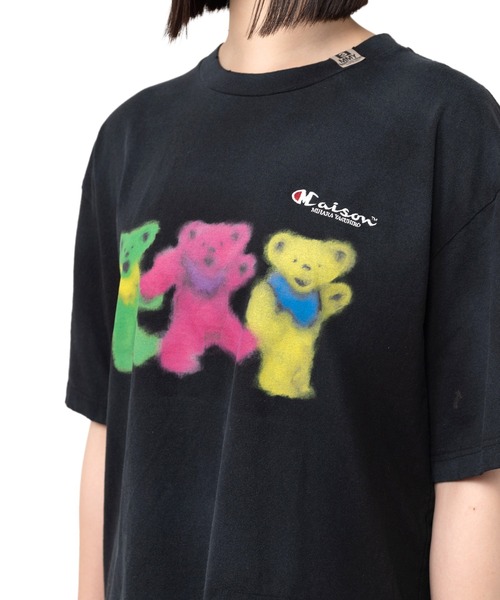 Maison MIHARA YASUHIRO（メゾンミハラヤスヒロ）の「Bear Printed Tee（Tシャツ/カットソー・レディース・ホワイト/ブラック・40/38/36）」の15枚目の写真