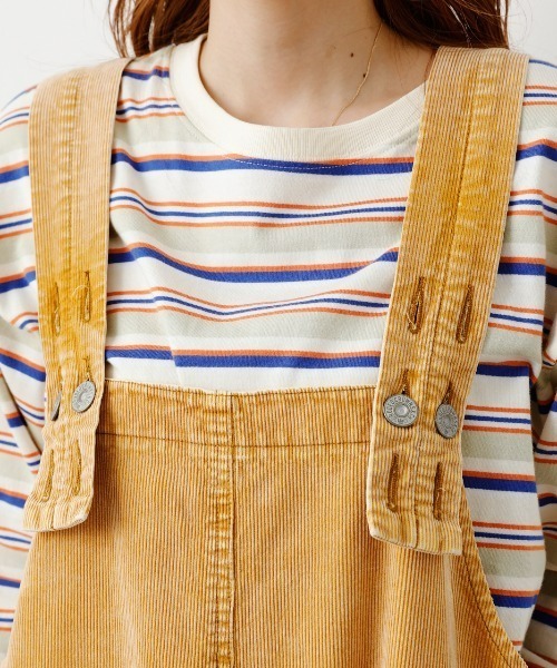 RODEO CROWNS WIDE BOWL(ロデオクラウンズワイドボウル)の「ウォッシュコーデュロイサロペット(サロペット/オーバーオール・レディース・ブラウン/マスタード/スモークピンク・FREE)」の4枚目の写真