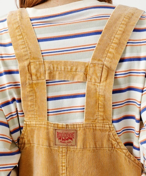 RODEO CROWNS WIDE BOWL(ロデオクラウンズワイドボウル)の「ウォッシュコーデュロイサロペット(サロペット/オーバーオール・レディース・ブラウン/マスタード/スモークピンク・FREE)」の5枚目の写真
