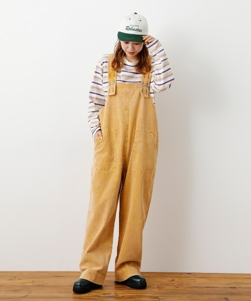 RODEO CROWNS WIDE BOWL(ロデオクラウンズワイドボウル)の「ウォッシュコーデュロイサロペット(サロペット/オーバーオール・レディース・ブラウン/マスタード/スモークピンク・FREE)」の18枚目の写真