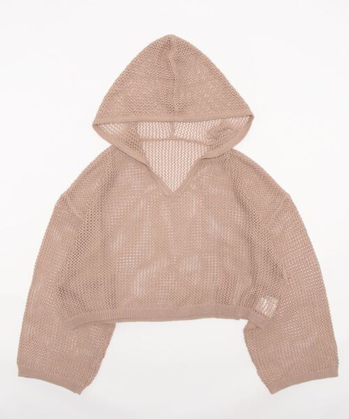 sango(sango)の「メッシュショート丈トップス(Tシャツ/カットソー・レディース・アイボリー/ベージュ系その他/パープル系その他・FREE)」の2枚目の写真