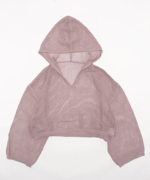 sango(sango)の「メッシュショート丈トップス(Tシャツ/カットソー・レディース・アイボリー/ベージュ系その他/パープル系その他・FREE)」の3枚目の写真