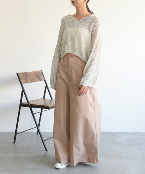 sango(sango)の「メッシュショート丈トップス(Tシャツ/カットソー・レディース・アイボリー/ベージュ系その他/パープル系その他・FREE)」の14枚目の写真