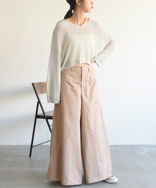 sango(sango)の「メッシュショート丈トップス(Tシャツ/カットソー・レディース・アイボリー/ベージュ系その他/パープル系その他・FREE)」の16枚目の写真