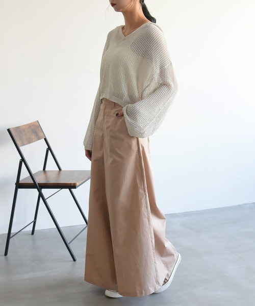 sango(sango)の「メッシュショート丈トップス(Tシャツ/カットソー・レディース・アイボリー/ベージュ系その他/パープル系その他・FREE)」の22枚目の写真