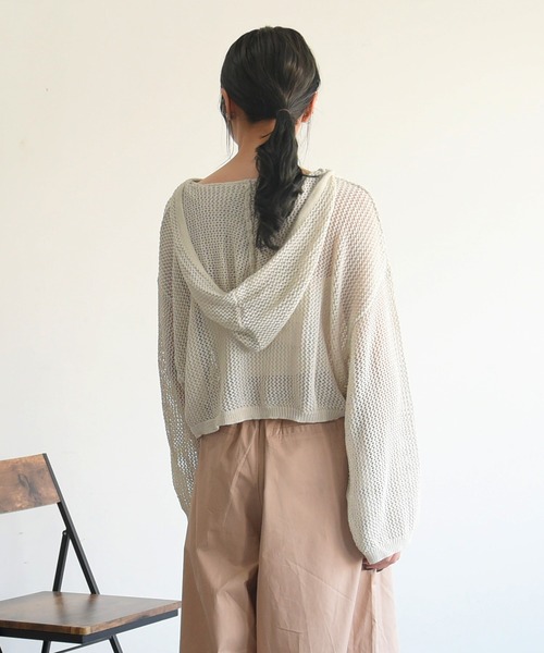 sango(sango)の「メッシュショート丈トップス(Tシャツ/カットソー・レディース・アイボリー/ベージュ系その他/パープル系その他・FREE)」の9枚目の写真