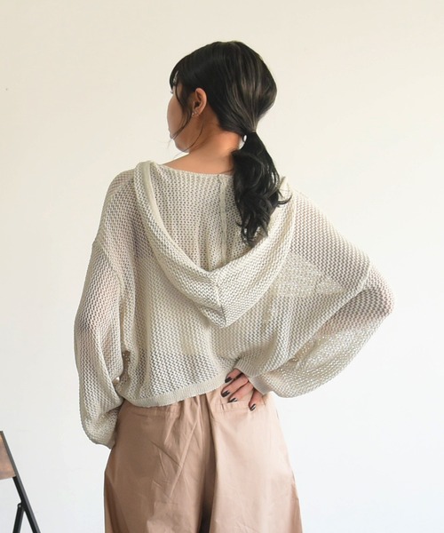 sango(sango)の「メッシュショート丈トップス(Tシャツ/カットソー・レディース・アイボリー/ベージュ系その他/パープル系その他・FREE)」の6枚目の写真