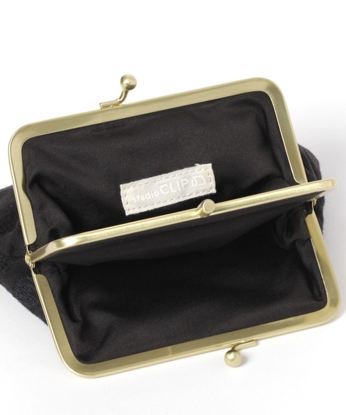 studio CLIP（スタディオクリップ）の「リネン刺繍がま口財布（財布・レディース・ブラック/グリーン/アイボリー・FREE）」の9枚目の写真