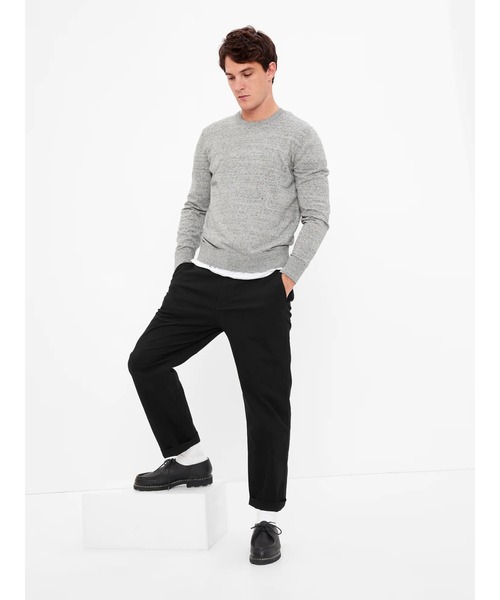 GAP（ギャップ）の「コアコットン ライトウェイトセーター（ニット/セーター・メンズ・ライトグレー/ブラック/ブルー/アイボリー・S/M/L/XL/XS）」の10枚目の写真