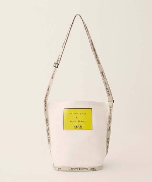 CIAOPANIC(チャオパニック)の「【GRAIN/グレイン】Grocery Carrier Shoulder(グロサリー キャリア ショルダー)(ショルダーバッグ・レディース・ブラック/ベージュ/パープル/ホワイト・FREE)」の2枚目の写真