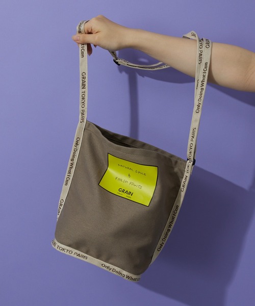 CIAOPANIC(チャオパニック)の「【GRAIN/グレイン】Grocery Carrier Shoulder(グロサリー キャリア ショルダー)(ショルダーバッグ・レディース・ブラック/ベージュ/パープル/ホワイト・FREE)」の18枚目の写真