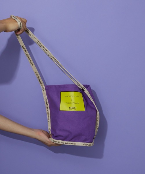 CIAOPANIC(チャオパニック)の「【GRAIN/グレイン】Grocery Carrier Shoulder(グロサリー キャリア ショルダー)(ショルダーバッグ・レディース・ブラック/ベージュ/パープル/ホワイト・FREE)」の9枚目の写真