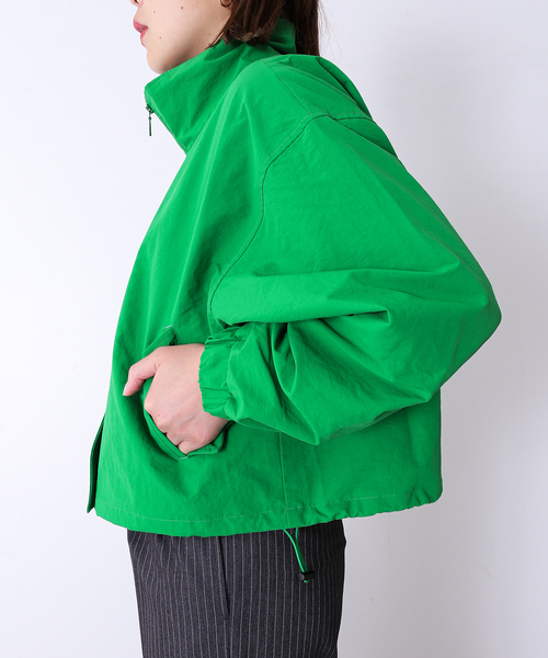 Oriens JOURNAL STANDARD（オリエンス ジャーナルスタンダード）の「Nylon Short BZ / ナイロンショートブルゾン（ブルゾン・レディース・グリーン/アイボリー/ネイビー・FREE）」の15枚目の写真